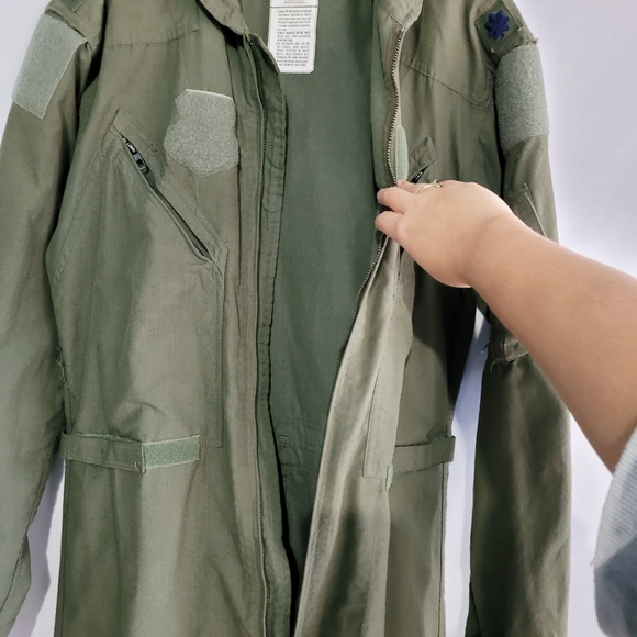 Air Force Coveralls, Flyers CWU-27/P Type I Class 1 Sage Green 1590 Size 42L. - Picture 11 of 12